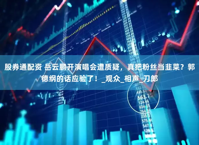 股券通配资 岳云鹏开演唱会遭质疑，真把粉丝当韭菜？郭德纲的话应验了！_观众_相声_刀郎